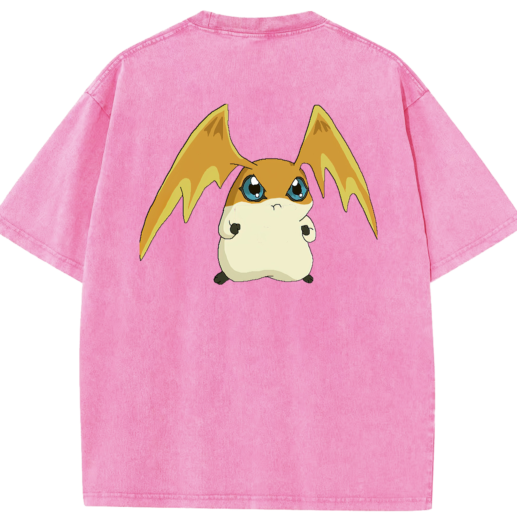 （画像用） Digimon デジタルモンスター/デジモン 綿100% ヴィンテージ風 半袖Tシャツ（背面プリント）